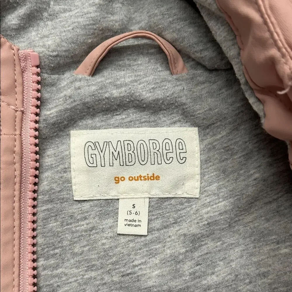 Gymboree Kids Pink Hooded Rain Jacket, Size Small 5-6